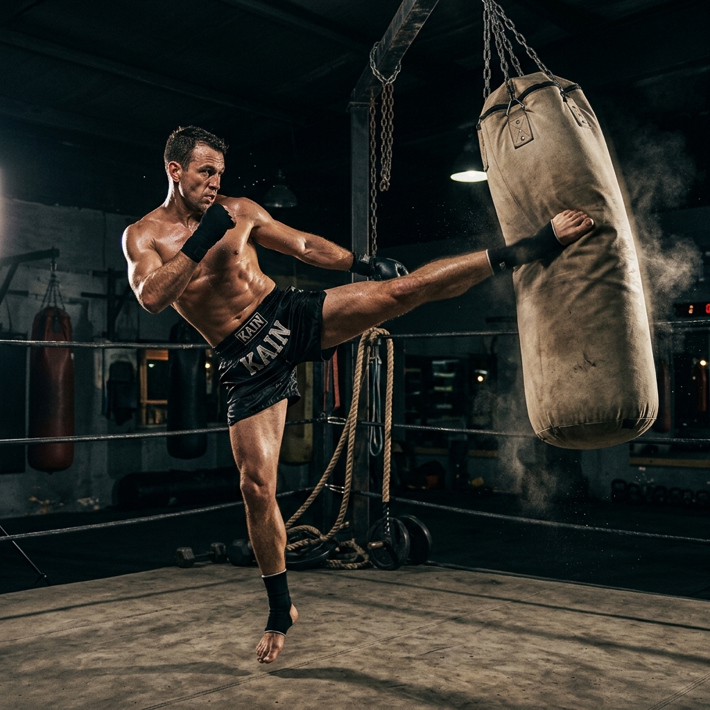 Kickboxing action