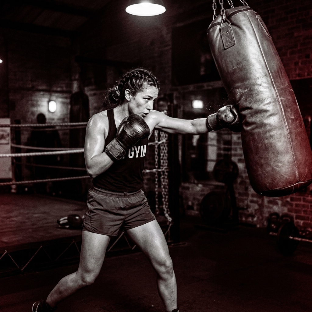 Women's boxing training